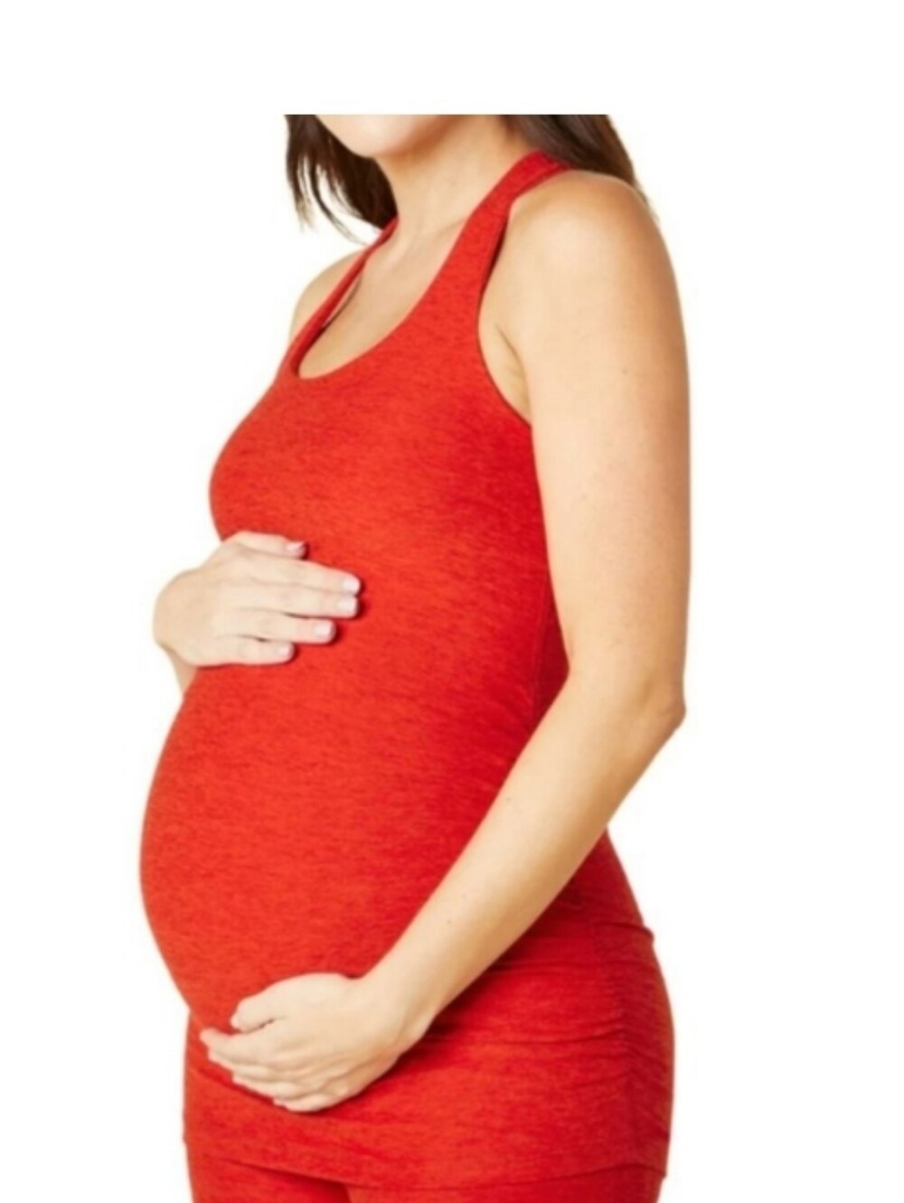 Beyond the Bump Beyond Yoga Spacedye Bases Covered Maternity Racerback Tank Top - Picture 2 of 11